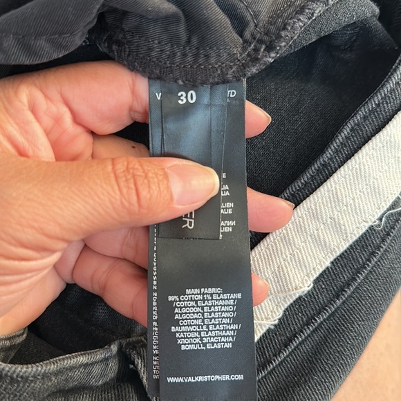 Val  Kristopher Eroded Denim Black Destroyed Jeans - Picture 9 of 11